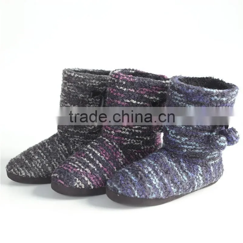 Ladies slipper boot with EVA sole