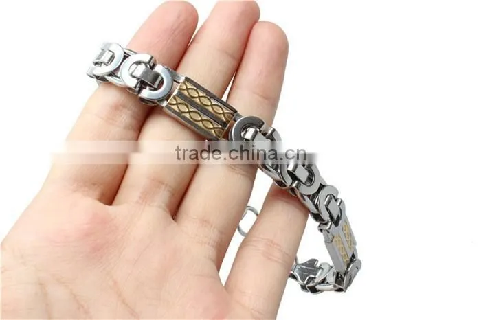 Factory latest design punk style permanent men bracelet stainless steel jewelry