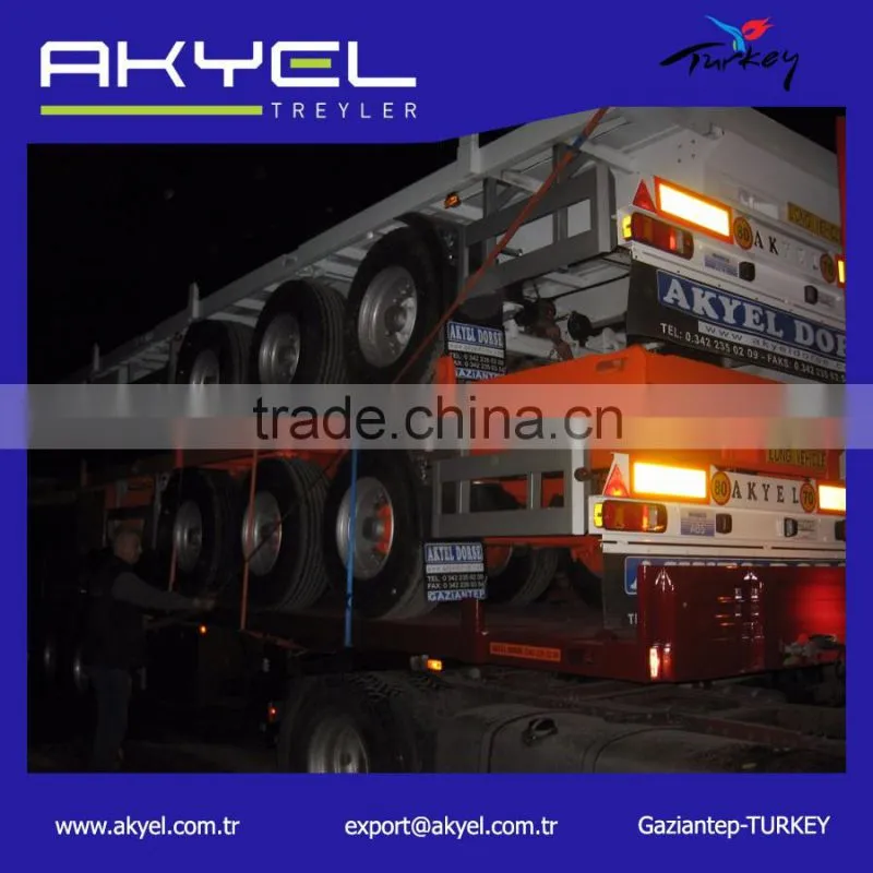 2 or 3 axles platbed container semi trailer