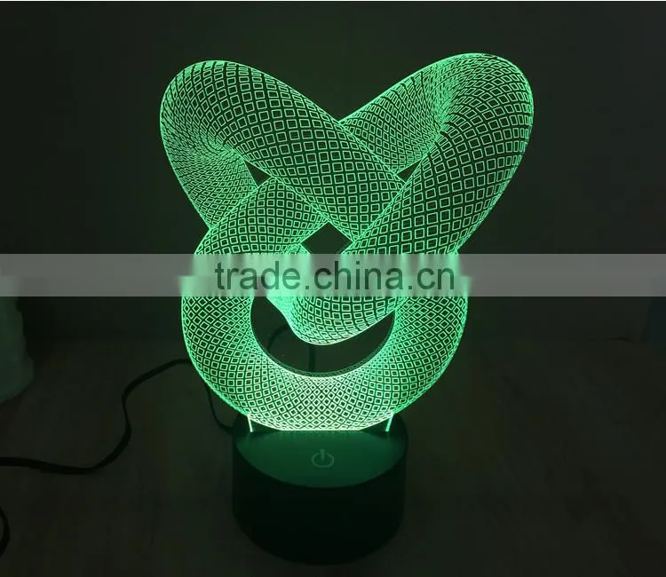 Color Changing 3D Twist Knot LED Night Lamp