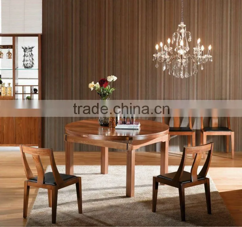 Mordern extensible wooden dining table