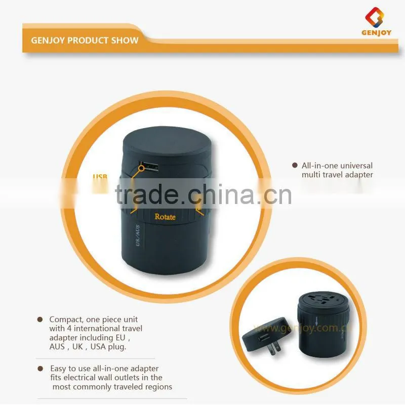 Genjoy 2014 Russia popular euro adapter plug electric socket adapter electric plug uk A0711