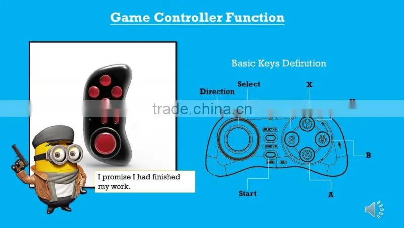 2016 New mini bluetooth multi-functional mobile phone joystick game remote controller for giveaway gift
