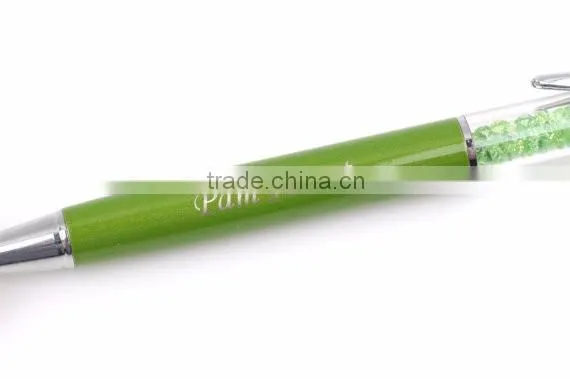 Fashion crystal writing pen with rhinestone