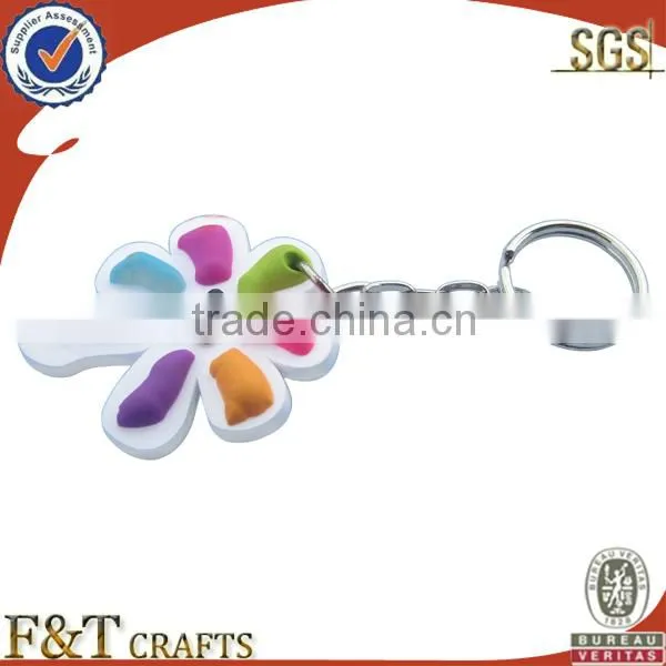 castle christmas puffy custom soft pvc keychain