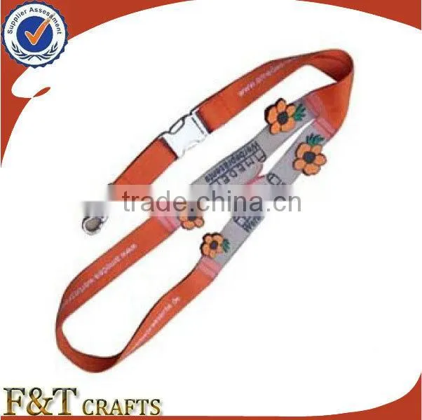 funny printed customize logo promotional lanyard with metal clip