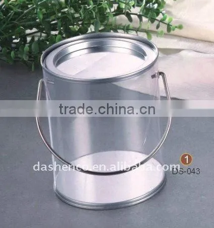 Round pvc metal tin pail bucket