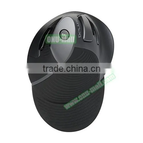 Shenzhen Factory OEM Delux M618 Wireless Vertical Ergonomic Mouse, USB Upright Laser Comfort Mice