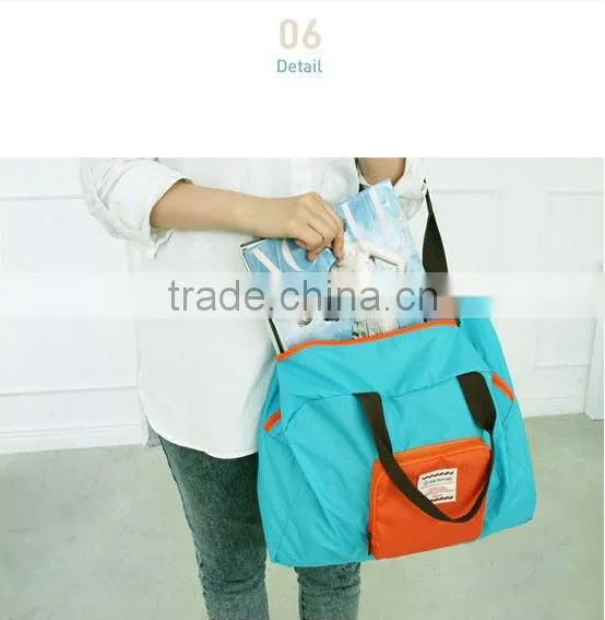 Waterproof nylon foldable shopping bag for women