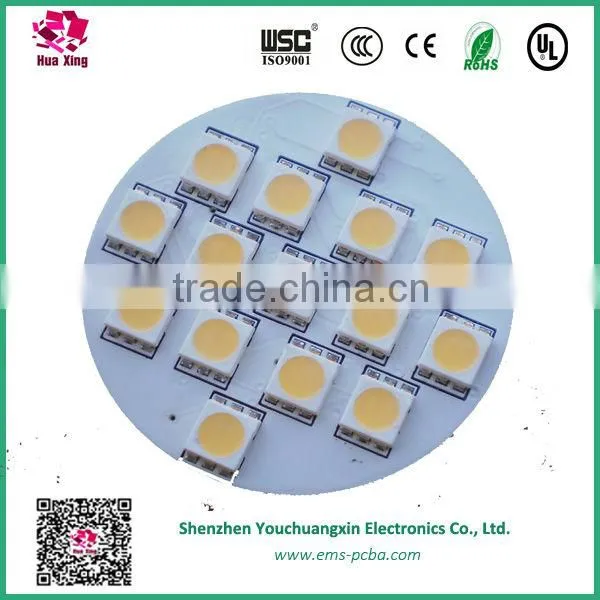 Custom aluminum pcb board , 1.0mm / 1.2mm / 1.6mm round aluminum led pcb