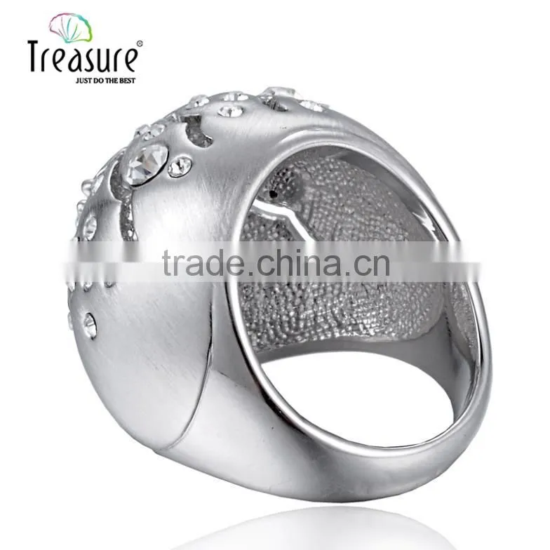 Treasure Factory 2015 new design rings silver jewelry hollow out spider shape set auger alloy ring