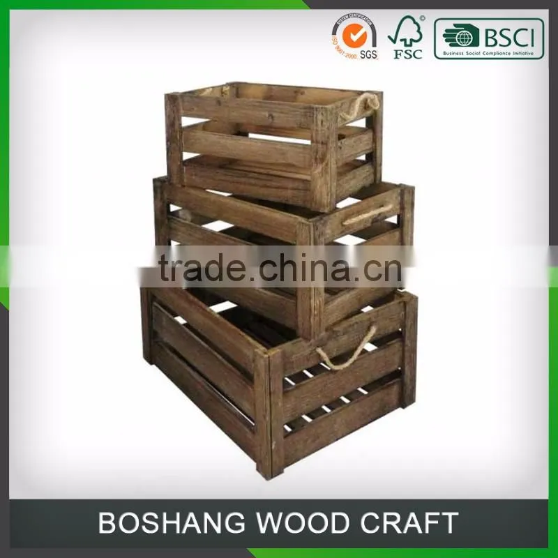 Custom New Design Wine Crate Wooden Box