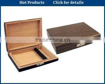 premier black square wood humidor box for sale