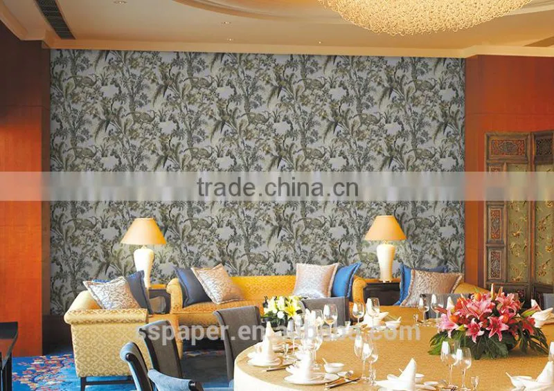 natural material Pvc Wallpaper 3d glow in the dark wallpaper