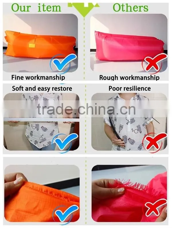 gadgets 2016 newest banana sleeping bag nylon fabric for inflatable sun lounger
