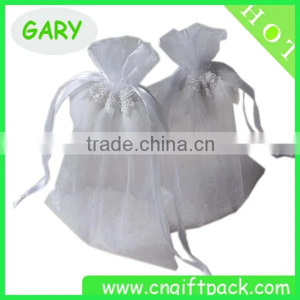 Ivory Organza Bags Cheap Drawstring Wedding Sweet Bags