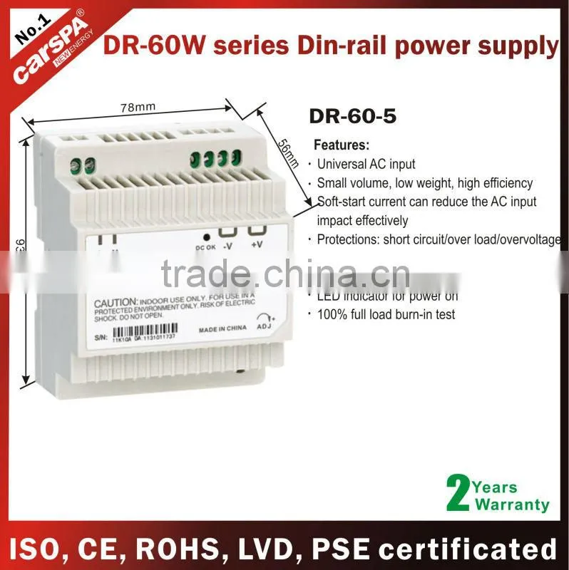 DR-60W series Din-rail power supply