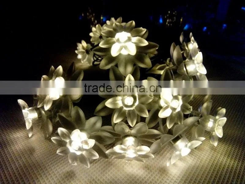 LED Solar String Lights With Lotus led christmas decoration light