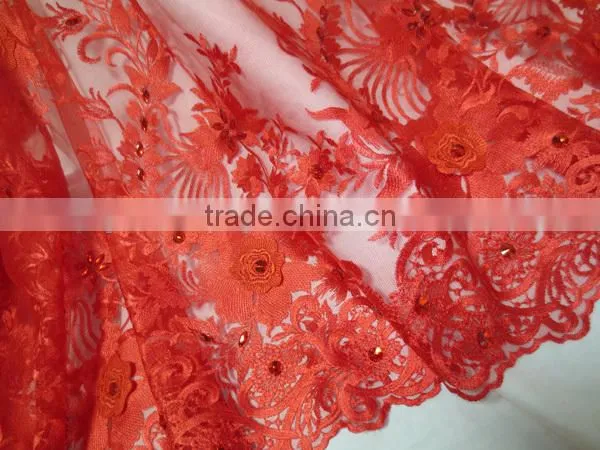 High quality french lace fabric african bridal lace fabrics embroidery lace fabric for wedding dress