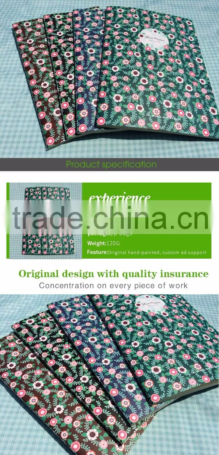 custom exercises book / notebook customized printing lines stock