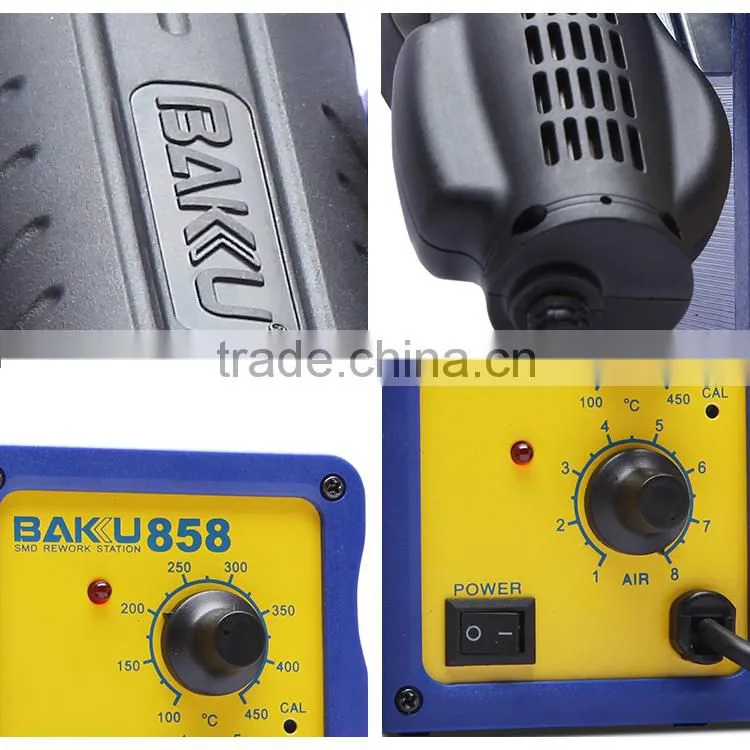Hot sale low price BAKU SMD hot air rework staion( BK-858 solder station)