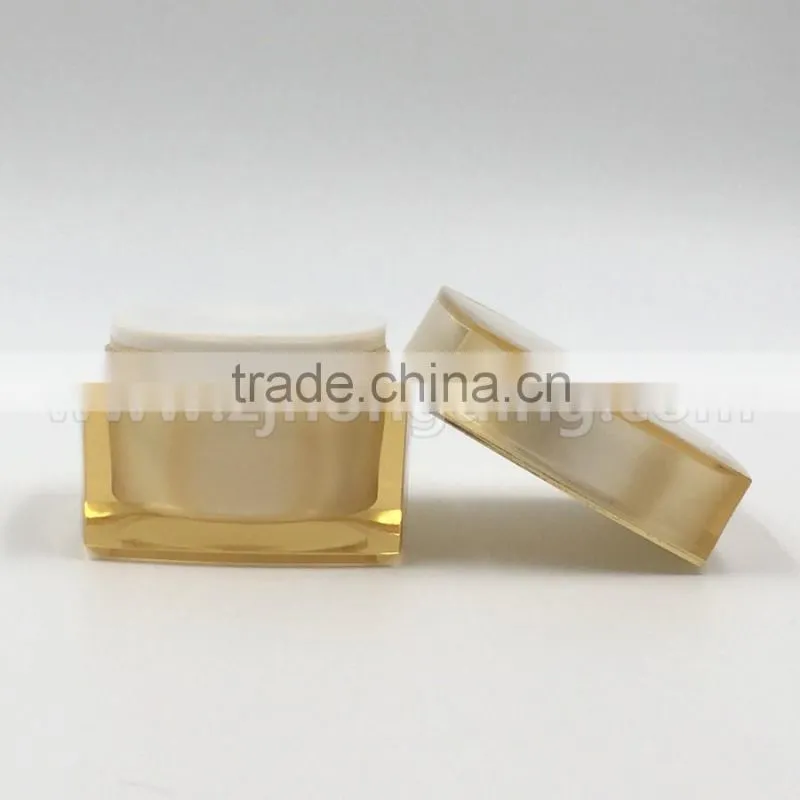 square cosmetic acrylic jar 15g,square acrylic jar, shiny cosmsetics jars