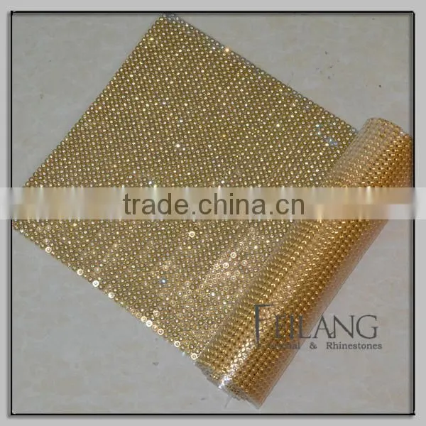 Glass crystal beads trimming mesh