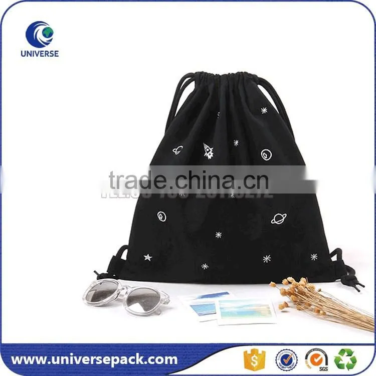 custom logo cotton canvas backpack bag