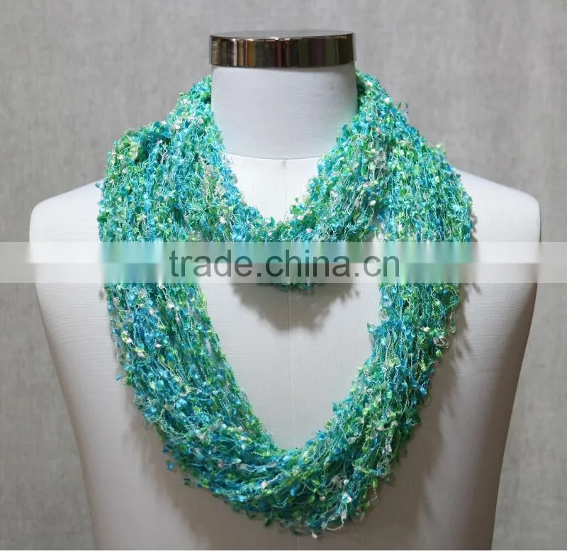 Hand knitted Mess loop scarves infinity scarves