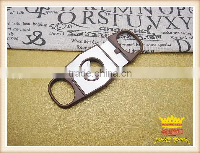 Red plastic cigar scissors, cigar cutter