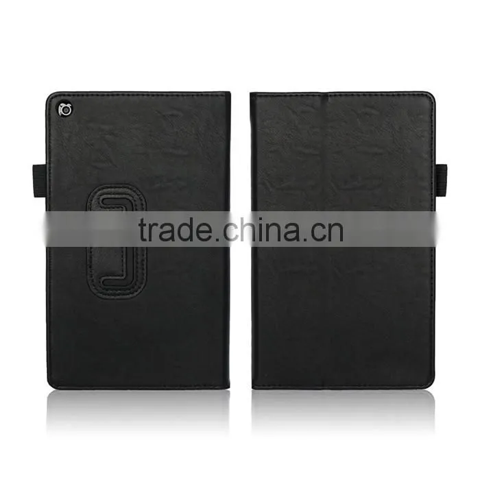 Factory Direct Pricing Cow Leather Covers Multifunctional Case for Kindle Fire HD 8(2015 Version) with Built in Stand,Hand Strap