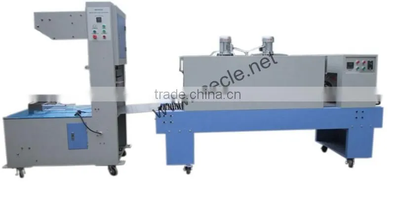 Semi automatic shrink wrapping machine, shrink sleeve cutting machine