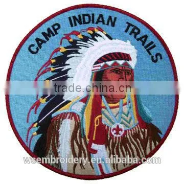 Camp Indian trails embroidery patch