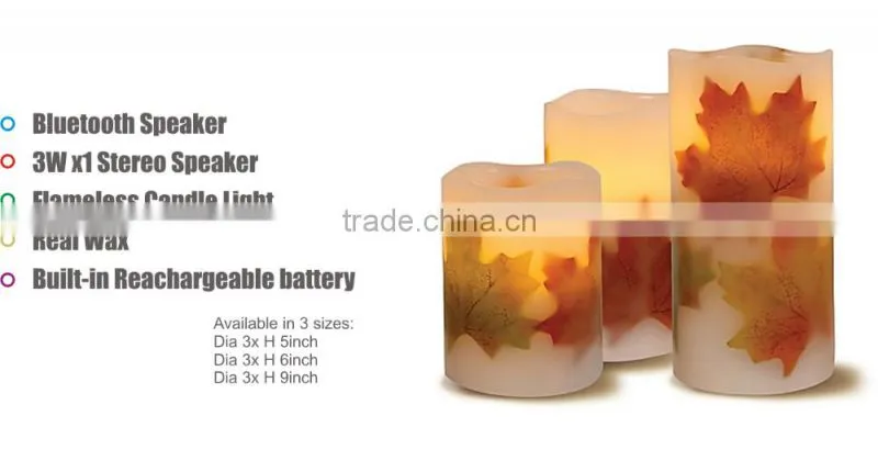 F-0716B Music Rechargeable Candle Light with Built-in Speaker