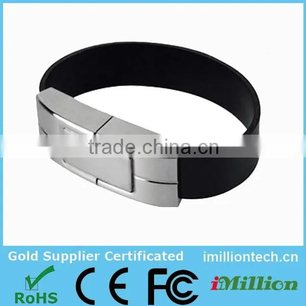 leather bracelet usb 4gb with logo printing