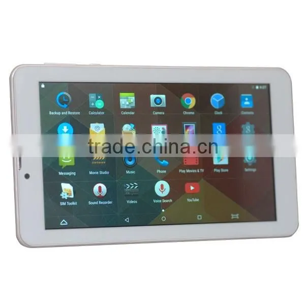 7inch Android 5.1 Quad core 3g sim card tablet pc with Silicon case for kids