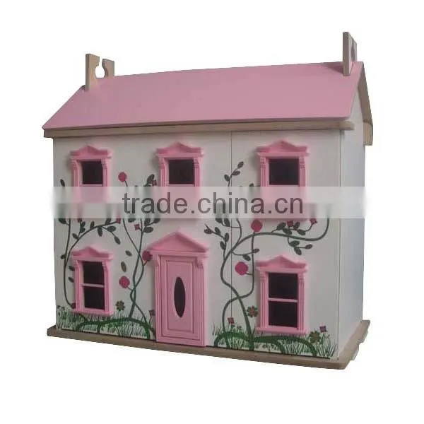 two storied kids wood doll house