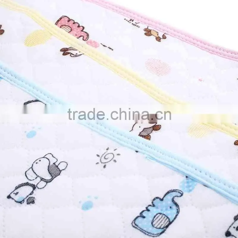 Cartoon Printed Cotton Terry Waterproof Diaper / Custom Urinal Mats