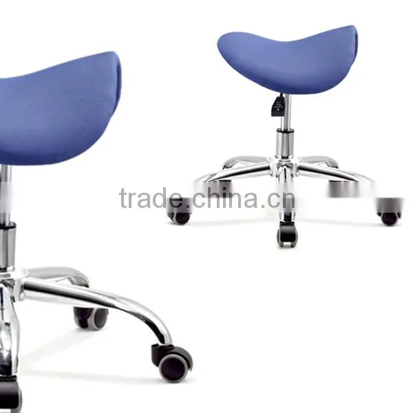 Alibaba Hot Selling White PU Ergonomic Barber Chair, Salon Barber saddle Stools