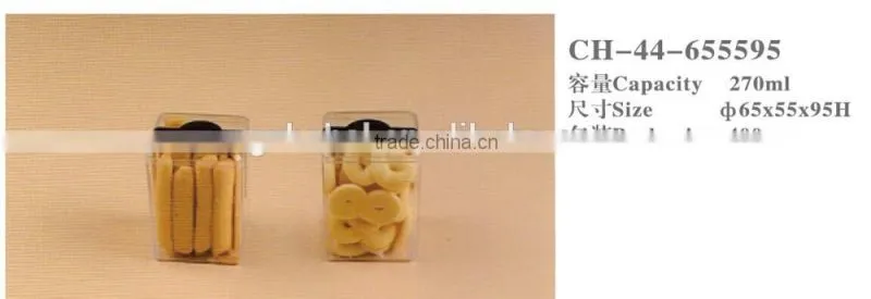 DISPOSABLE PS COOKIES BISCUIT SNACK PACKING BOX RECTANGULAR CONTAINER WITH LID ECONOMIC CH44