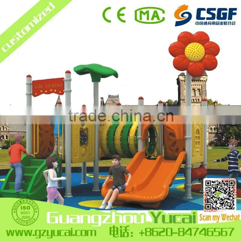new design kids outdoor amusement park playground equipment slides