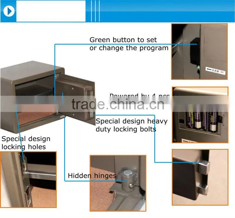 digital house safe with key lock to keep jewellery for bank valut