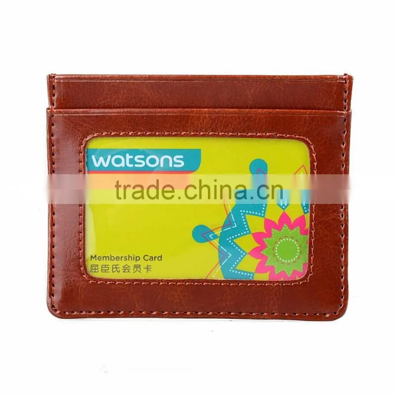 Popular simple Credit Card Use and leather PU Blocking Wallets/case/holder for man Quality Assured