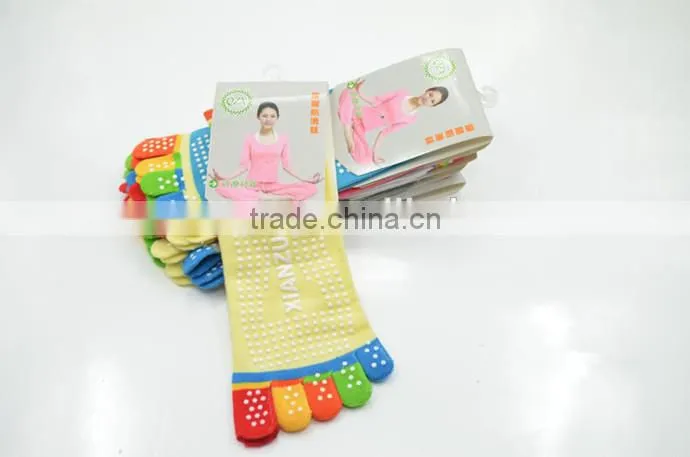 Colorful Toe Socks Five Fingers Cotton Socks Women Yoga Socks 6 Colors