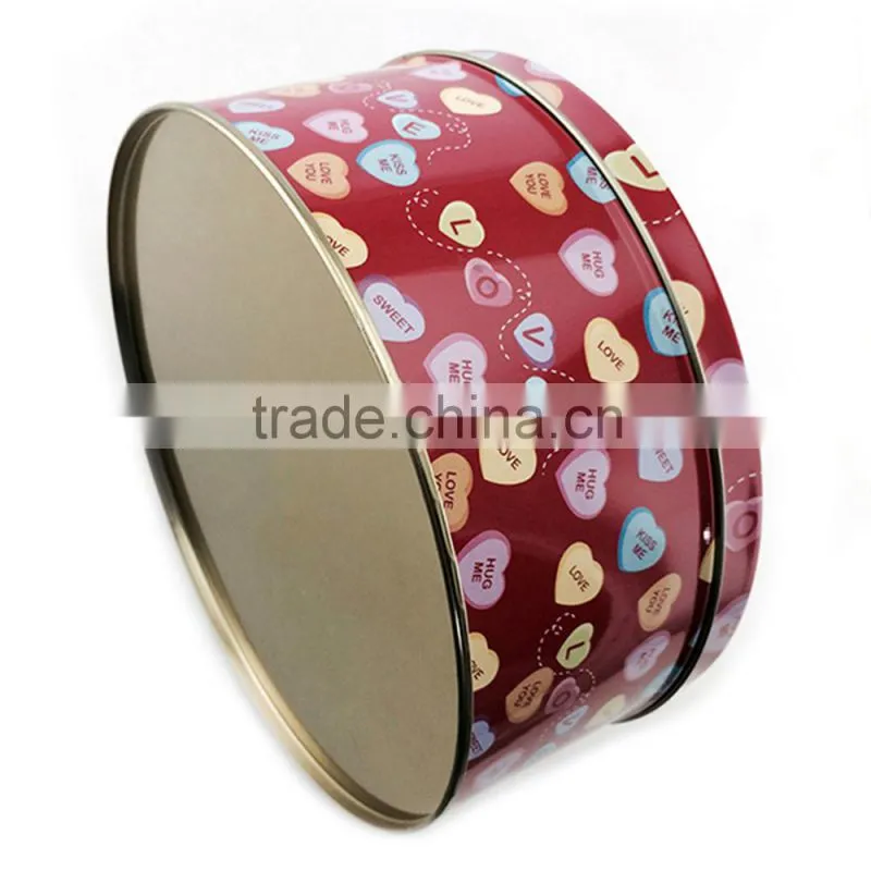 wholesale cute round cookie tin box set of 2