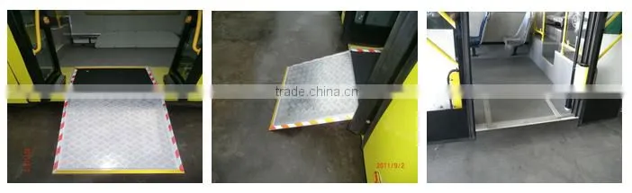 EWR electric aluminum wheelchair ramp for low floor city BRT bus with 350kg loading
