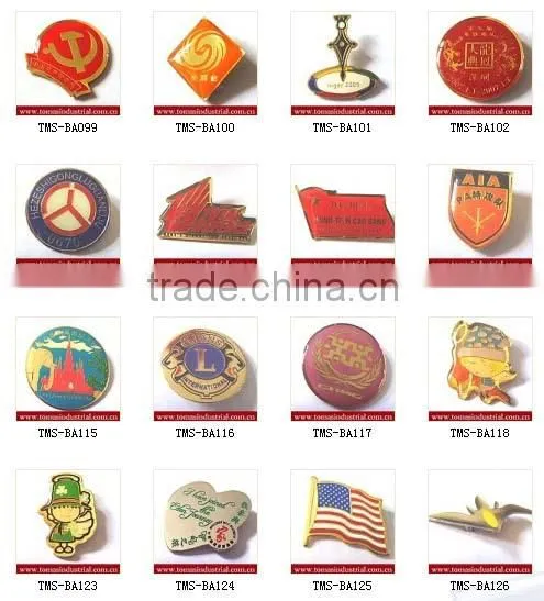 Promotion high quality custom metal gold plating badge lapel pins maker