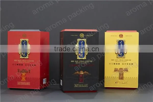 China factory direct sale custom design paper packing box for wine with logo print