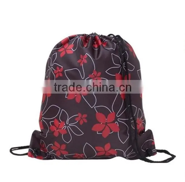 Custom promotional wholesale drawstring bag for shopping
