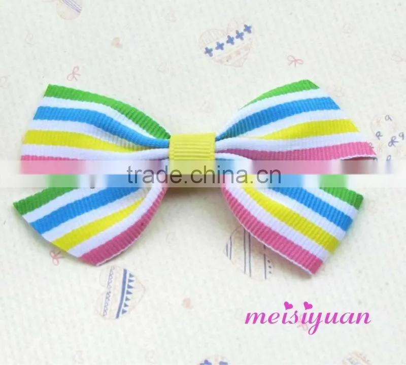 Custom chocolate packing ribbon bow with elastic loop pre-made bow for baking decoration